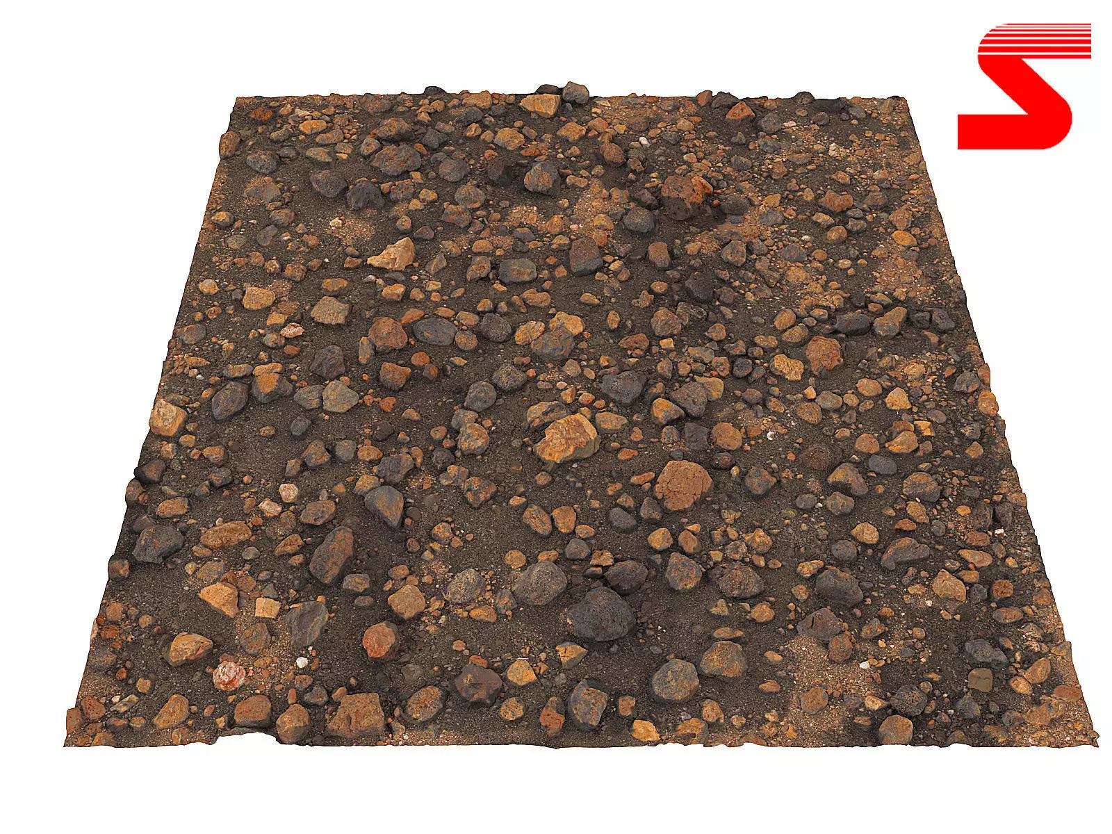 Stone Desert Low-poly 3D model_0