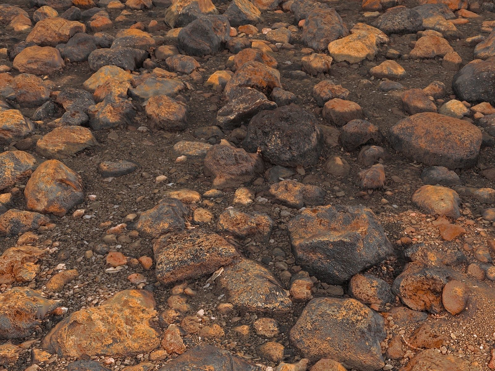 Stone Desert Low-poly 3D model_6