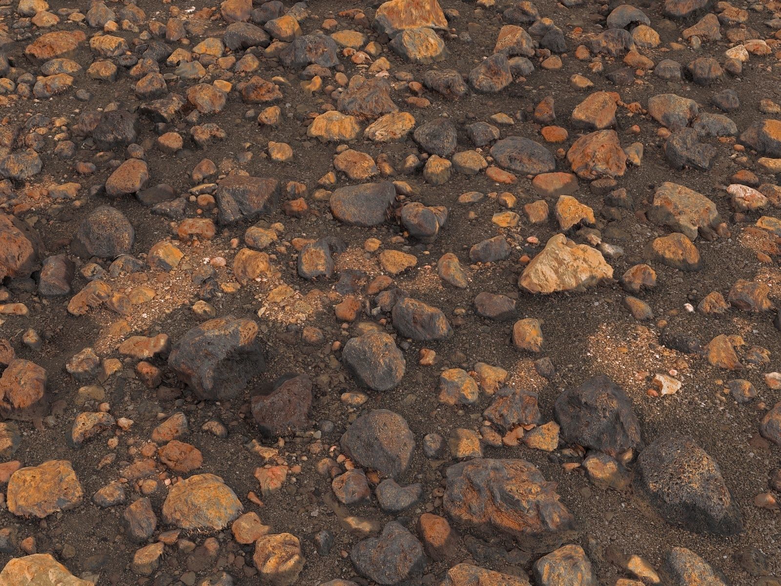 Stone Desert Low-poly 3D model_4