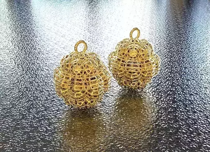 BRO WOVEN SPHERE EARRING 