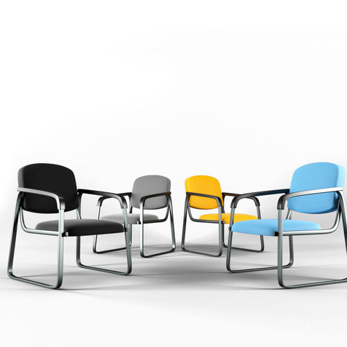 Chair No 3 - Work Smart Visitor Office Chair 4 Color 3D model