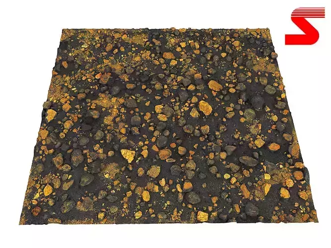 Desert of golden stones