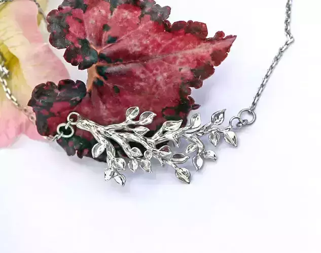 Tree branch pendant printable jewelry model