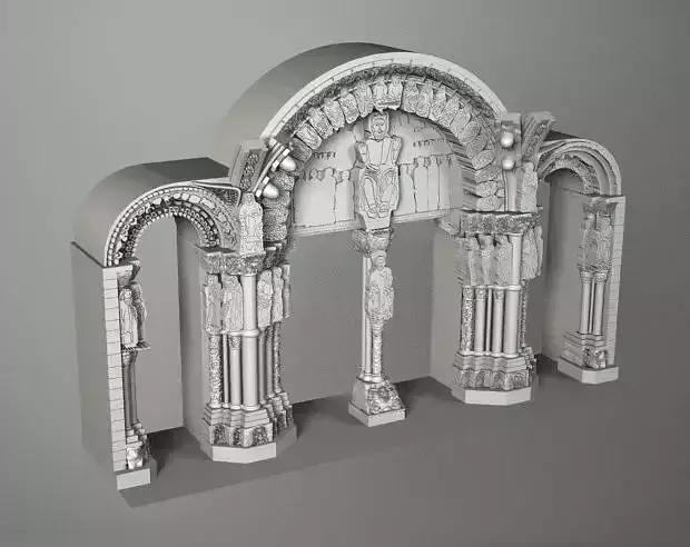 SANTIAGO church with arches and columns