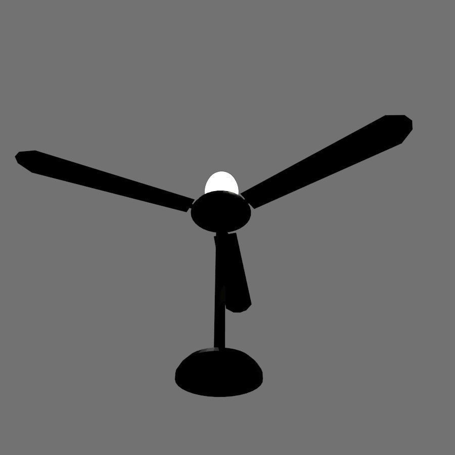Ceiling fan 3D model_3