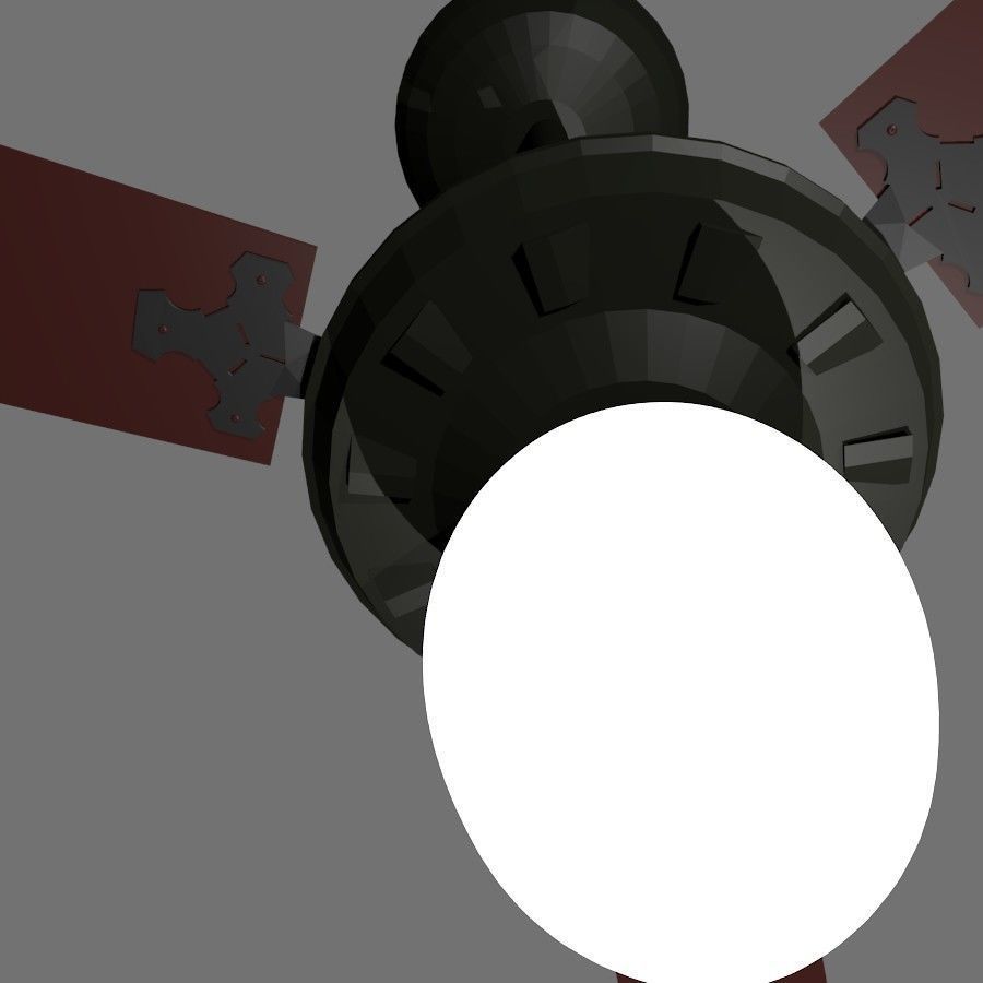 Ceiling fan 3D model_2