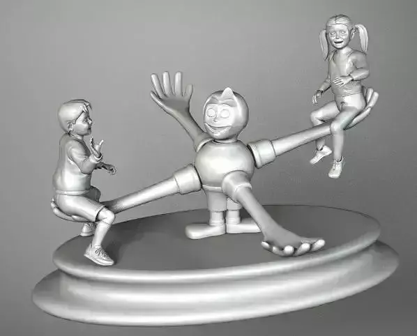 ROCKER 2 boy and girl on seesaw