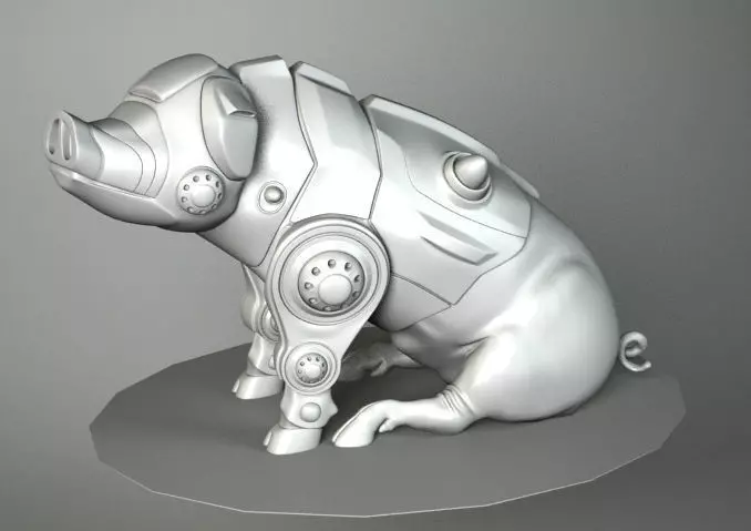 ROBOT PIG 3D model_0