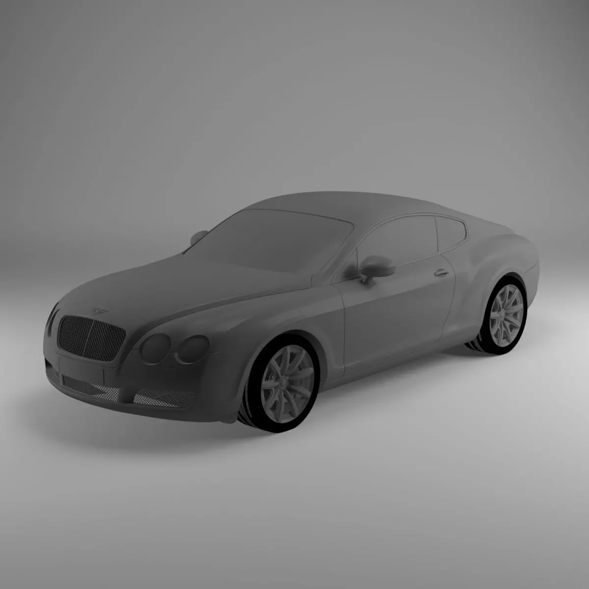 Bentley continental Low-poly 3D model_0