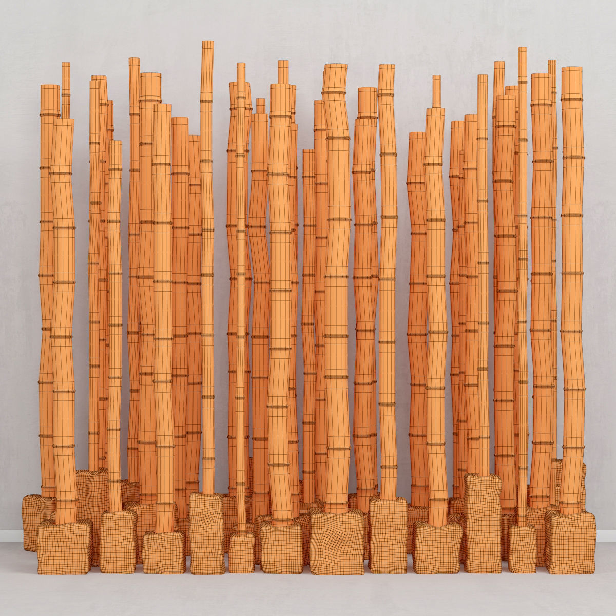 Bamboo decor n16 3D model_5