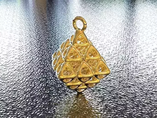BRO WOVEN OCTAHEDRON 2 PENDANT 3D print model