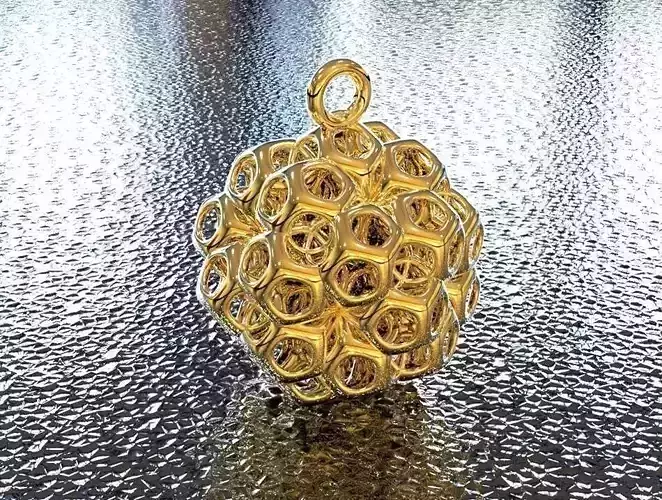 BRO WOVEN DODECHEDRON  2 PENDANT 3D print model