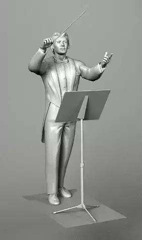 ORCHESTRA conductor holding microphone 3D model