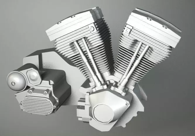 MOTOR harley-davidson motorcycle engine 3D model_0