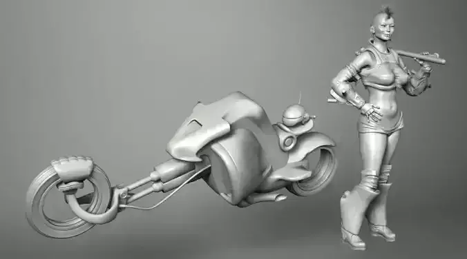 MOTOMOTIVE 9 woman on motorcycle