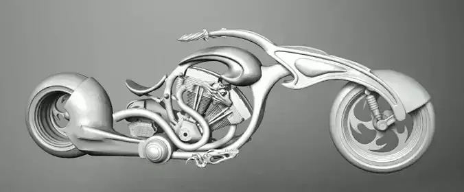 MOTOMOTIVE 4 chopper motorcycle