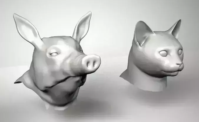 MASK PIG AND CAT