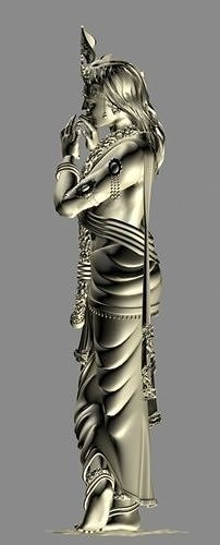 KRISHNA lord holding flute 3D model
