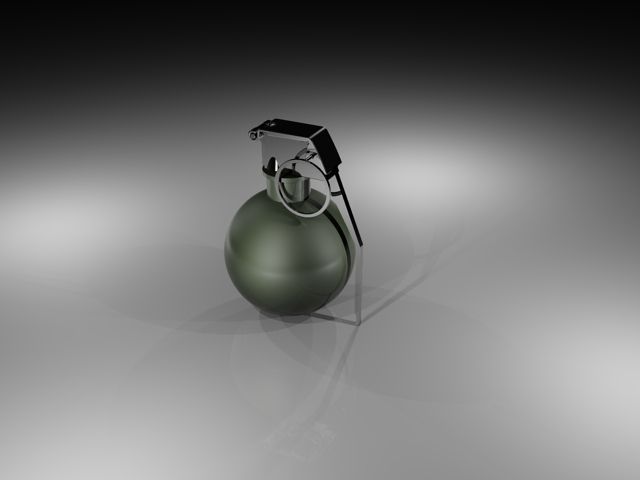 Grenade M 67 3D model_2