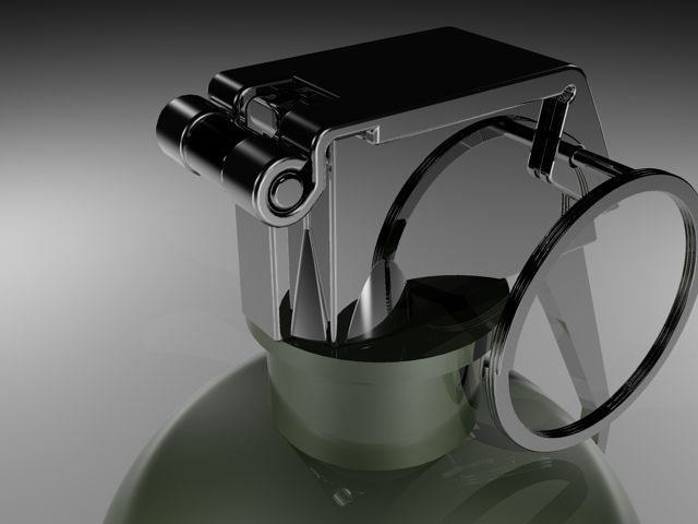 Grenade M 67 3D model_1