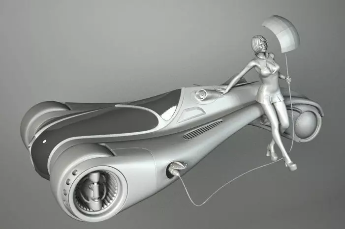 FUTURE ELECTRIC CAR 3D model_0