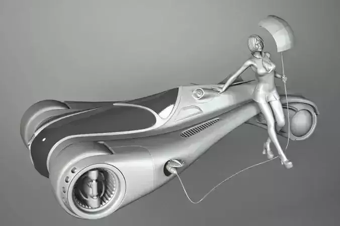 FUTURE ELECTRIC CAR 3D model