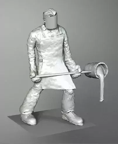 FOUNDRY man with shovel 3D model