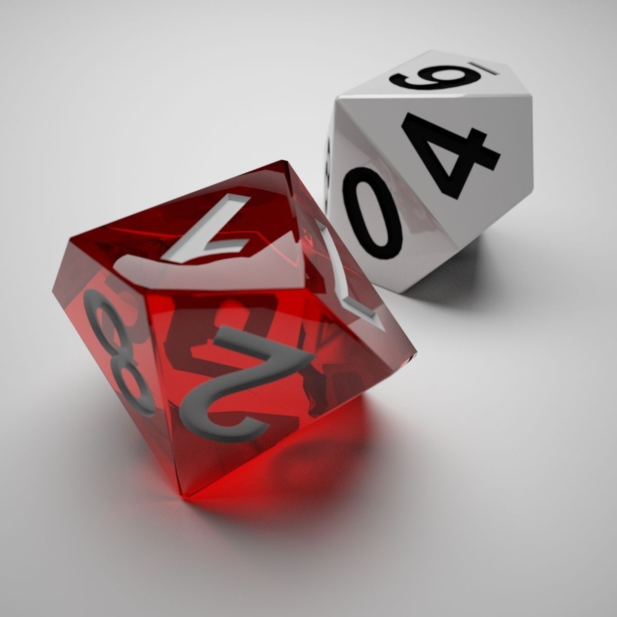 Role Playing Dice - Complete Set - 3D Print Ready 3D model_10