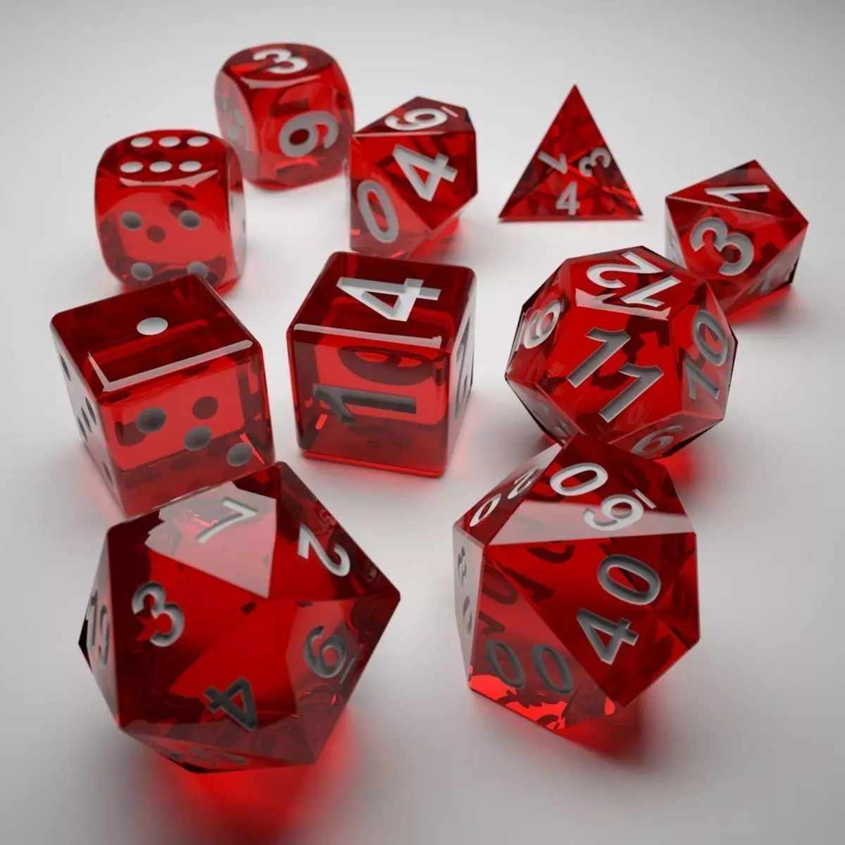 Role Playing Dice - Complete Set - 3D Print Ready 3D model_0