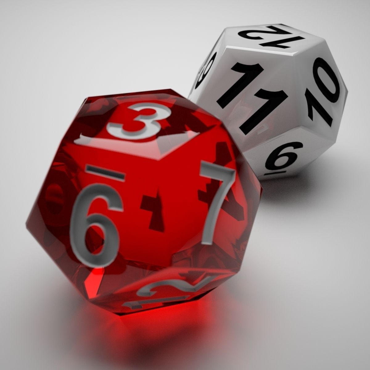 Role Playing Dice - Complete Set - 3D Print Ready 3D model_9