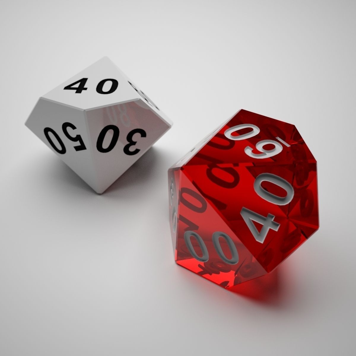 Role Playing Dice - Complete Set - 3D Print Ready 3D model_5