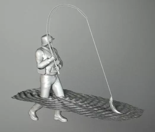 FISHERMAN 2 fishing man 3D model_0