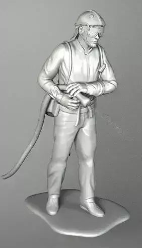 FIREFIGHTER holding hose