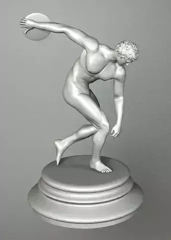 DISCOBOLUS statue of man throwing discus