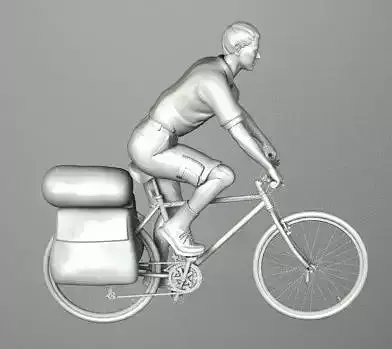 CYCLIST man riding bicycle 3D model