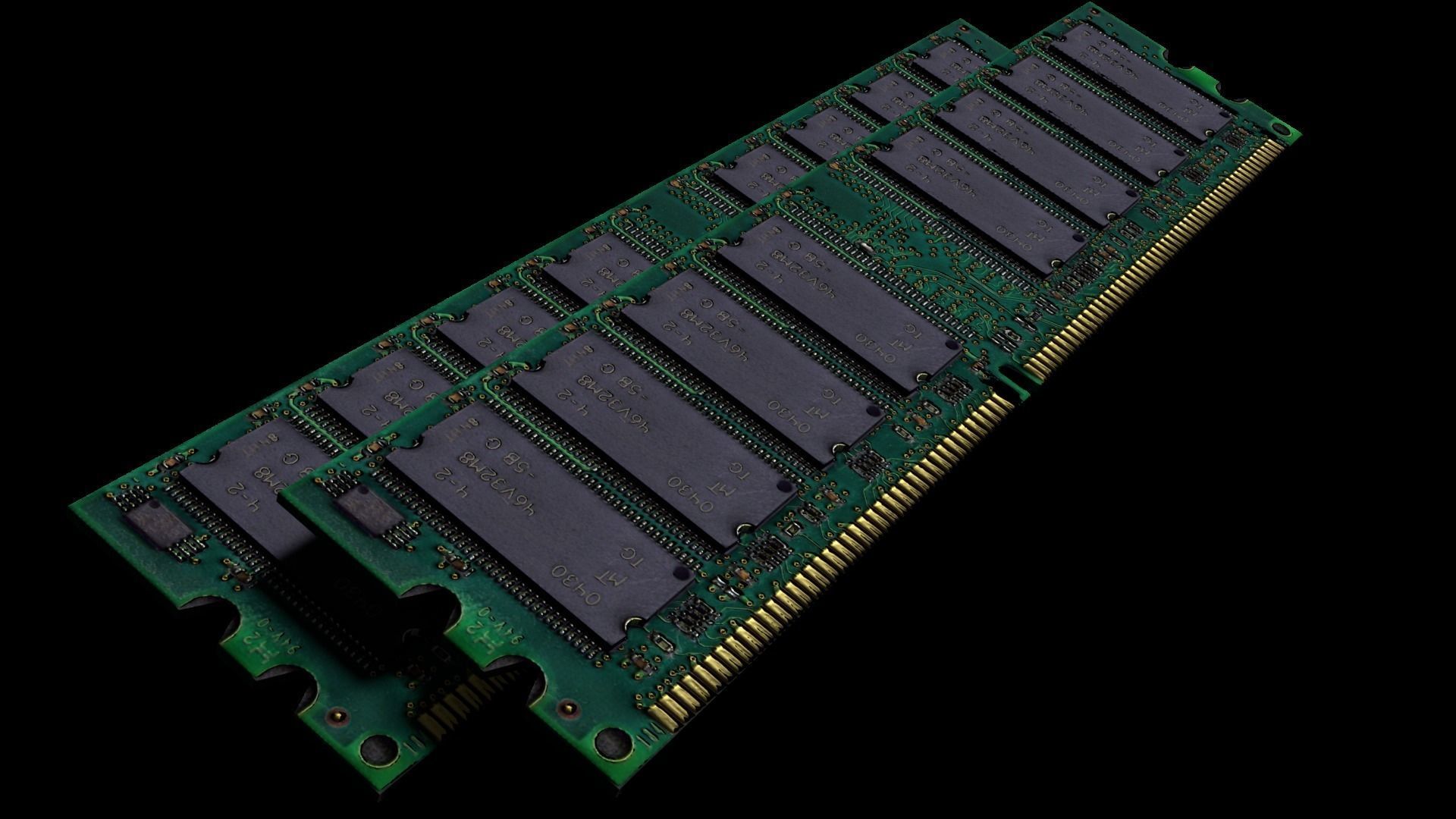 Ram Memory Card Computer Part Tech Machine Storage Data Sci Fi Low-poly 3D model_1