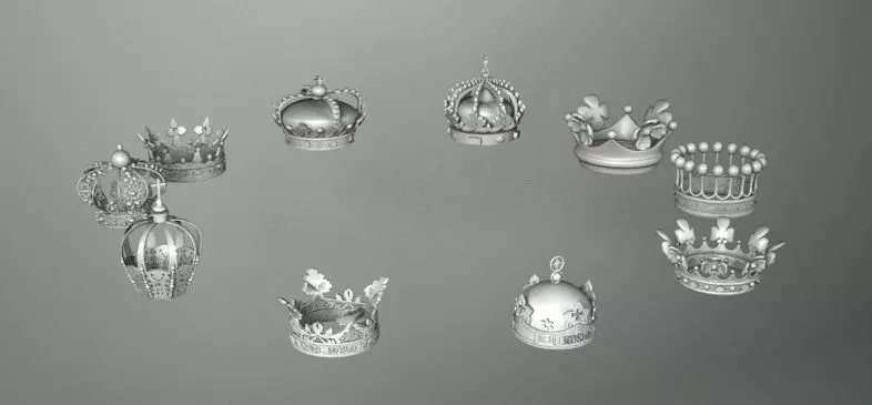 CROWNS in circle 3D model