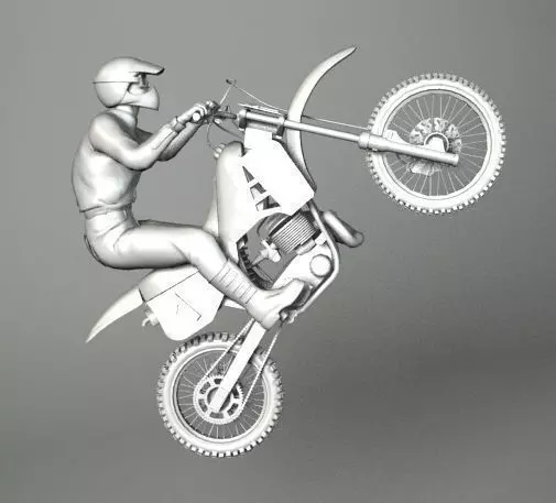 MOTOCROSS rider 3D model_0