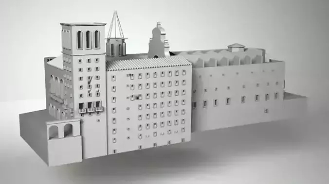 CONVENT church with towers