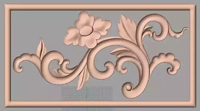 CNC 3D relief design STL format file used for artcam aspire E723 3D model