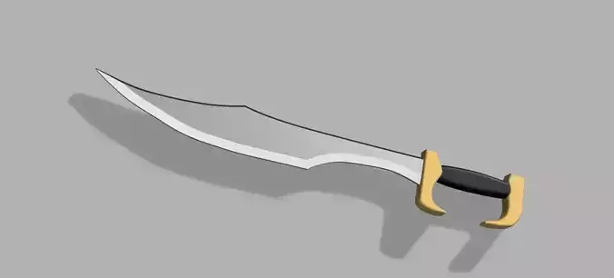 3D Printed Spartan Replica Sword Model for Cosplay