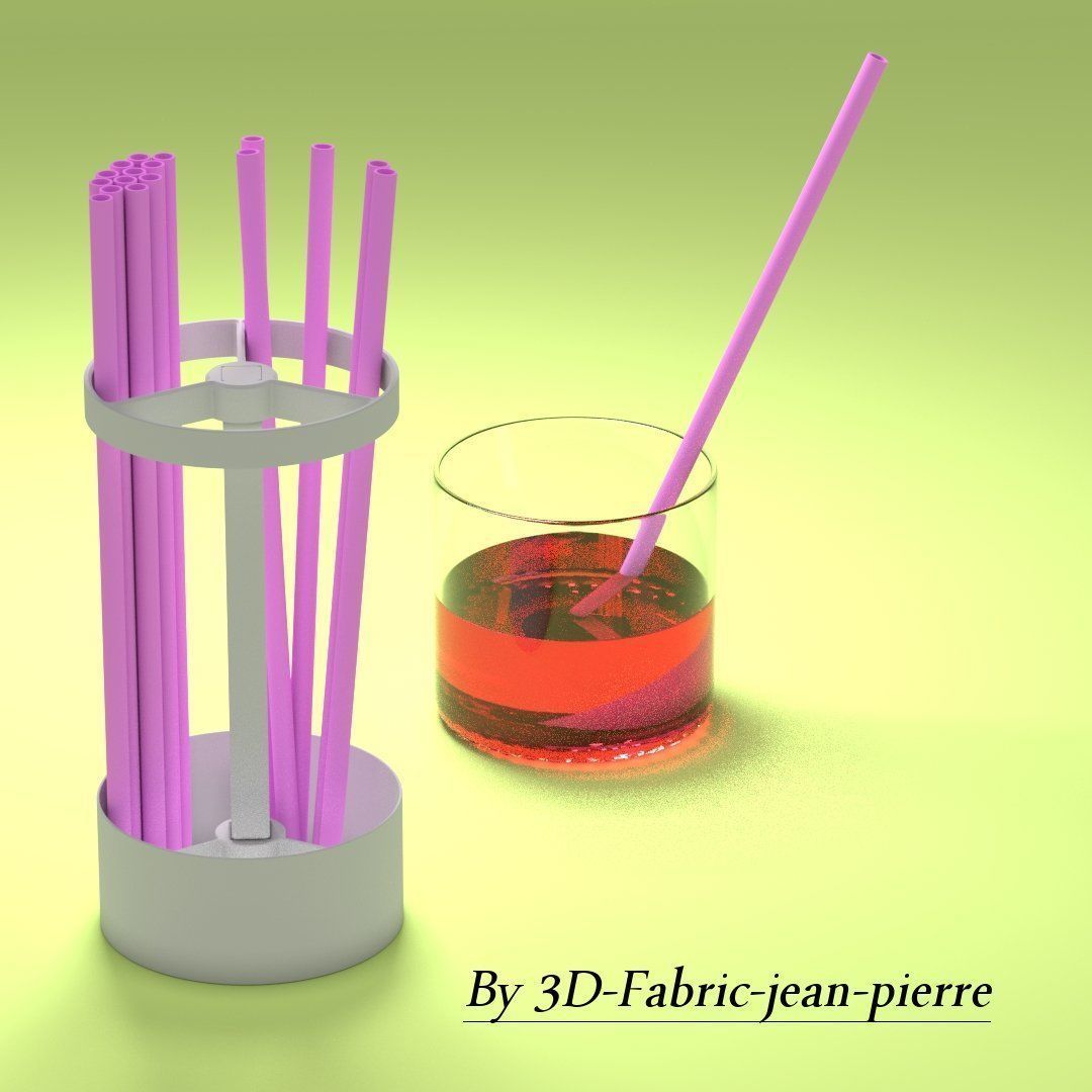 STRAW HOLDER 3D model 3D printable CGTrader