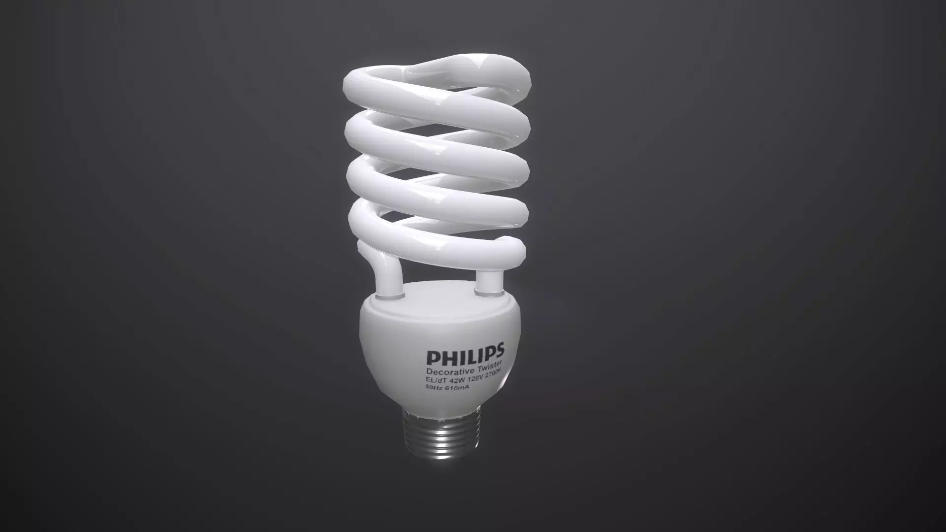 Philips CFL PBR Low-poly 3D model