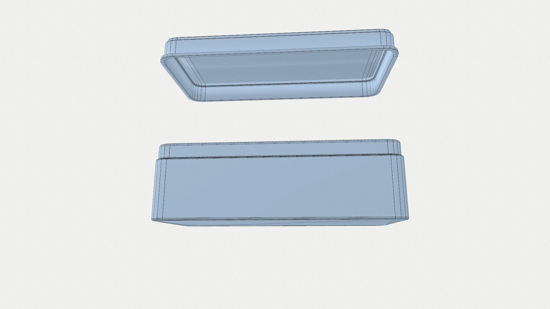 Food Cookies Metal Box Opened Low-poly 3D model_8