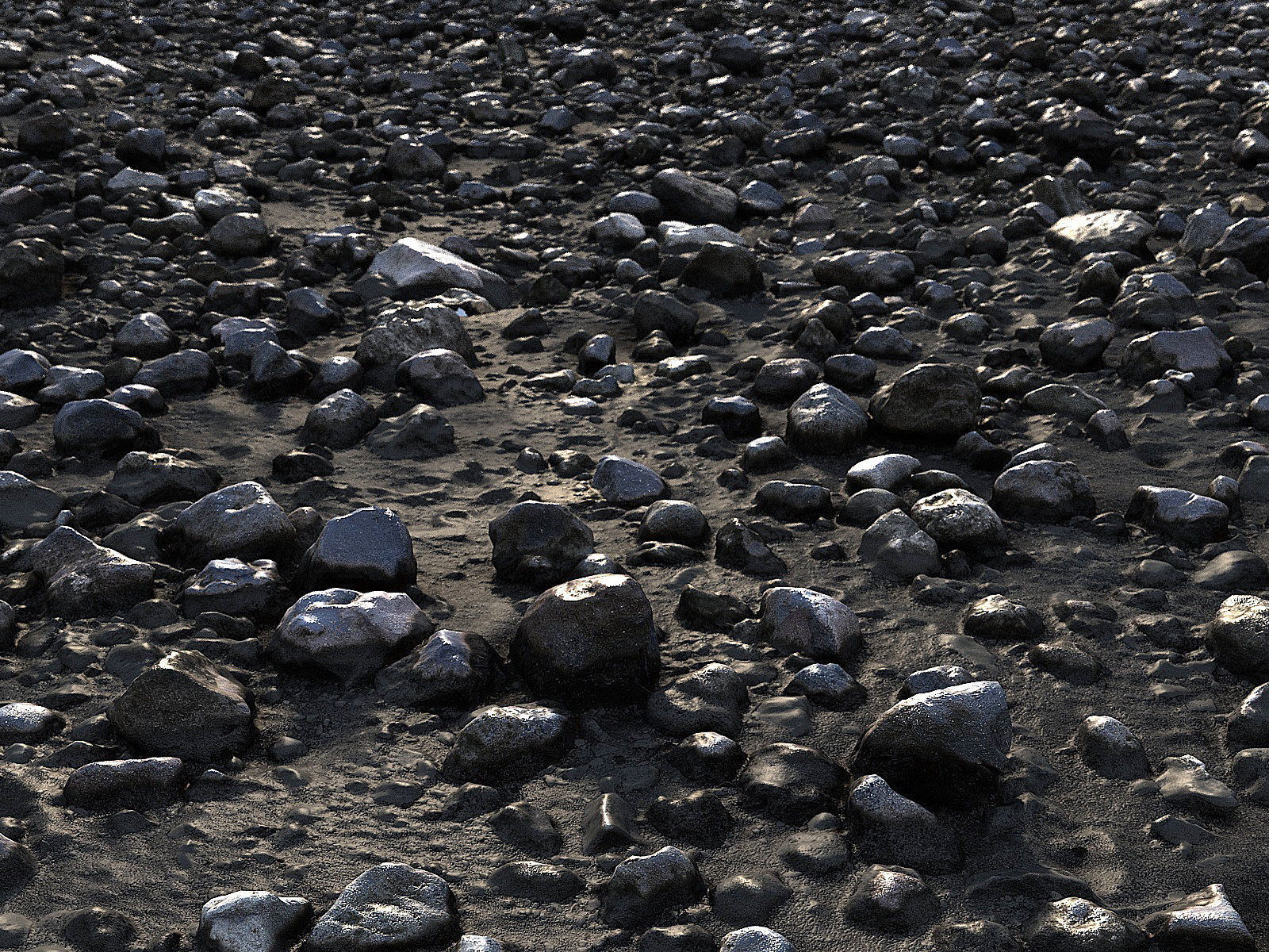 Mud stones desert 16K Low-poly 3D model_1