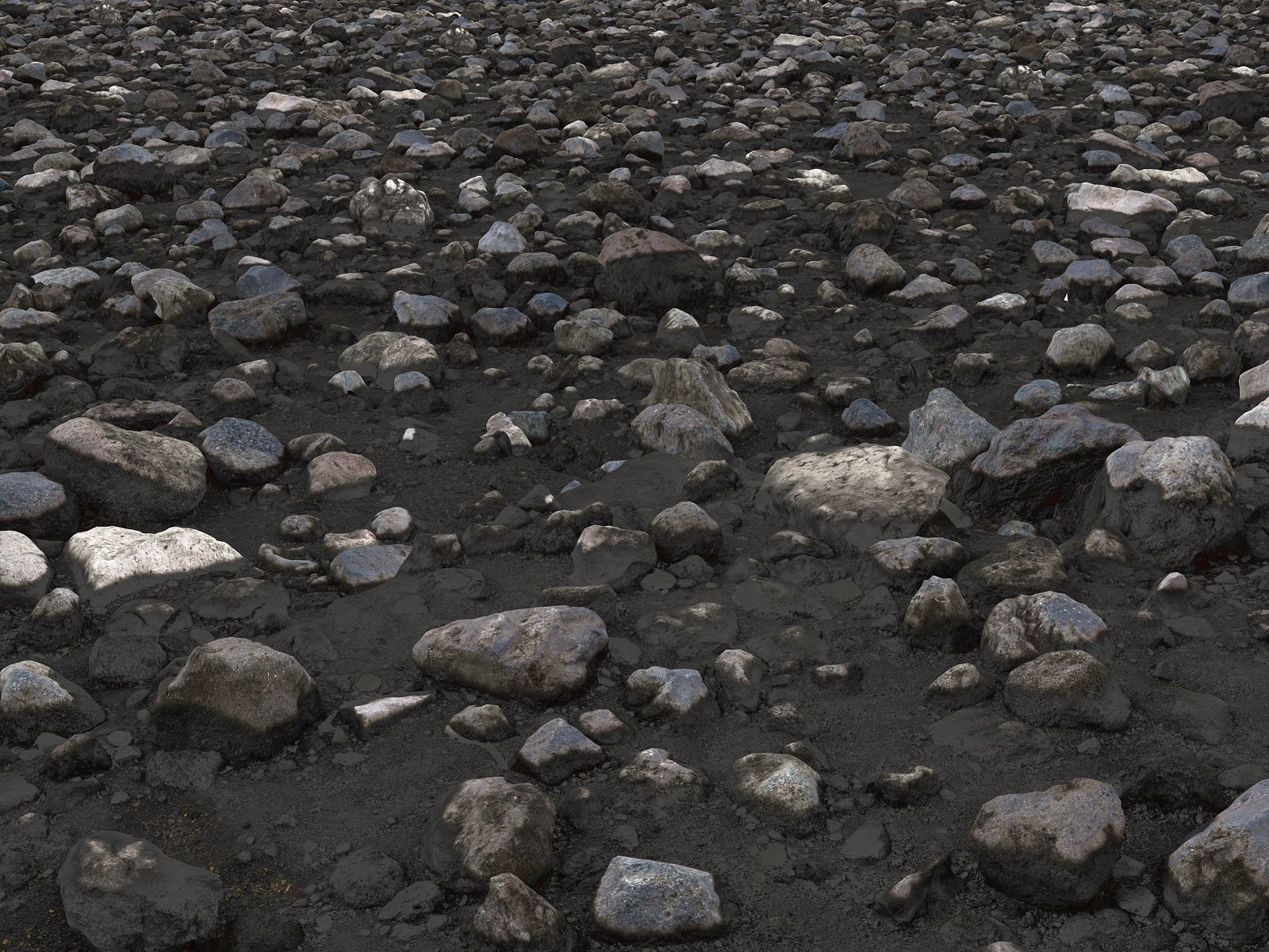 Mud stones desert 16K Low-poly 3D model_5