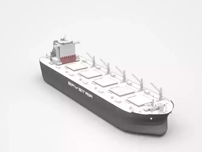 Large Grey Freight Ship 