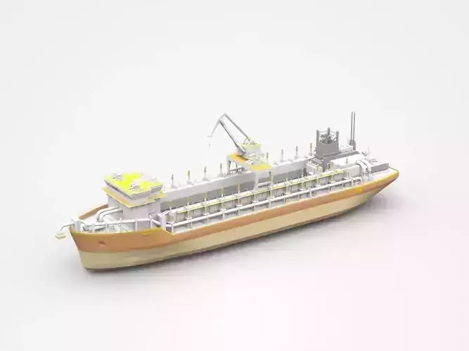 Large Brown Freight Ship