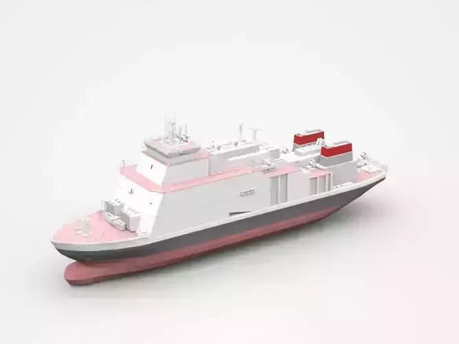 Realistic Big Freight Ship 