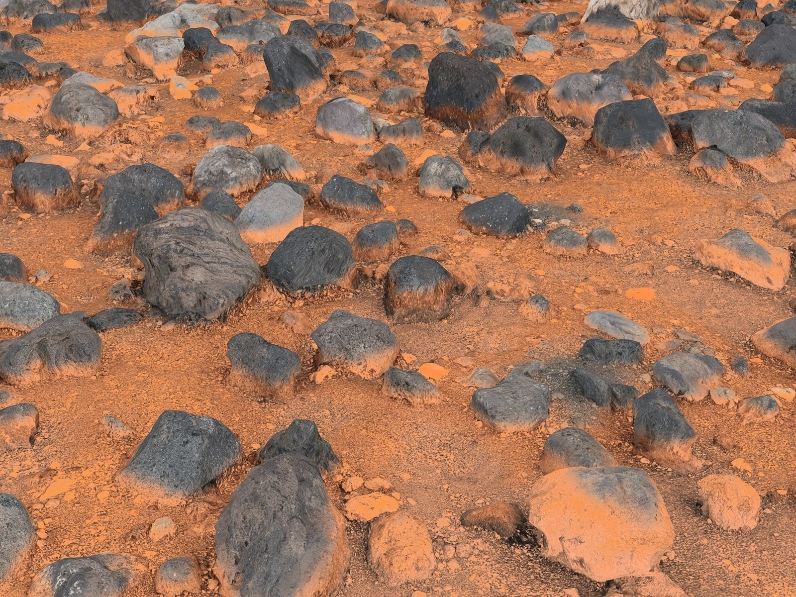 Desert stone mars Low-poly 3D model_4